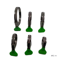 Collier de serrage pour tuyau de gaz perforé de type allemand Bande passante 9mm 12mm Finition zinc avec poignée en plastique OEM personnalisable