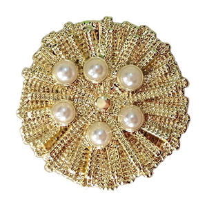 2025 haute qualité luxe métal perle bouton 28mm 22mm or fantaisie bouton pour femmes manteau boutons décoratifs - Product Image 1