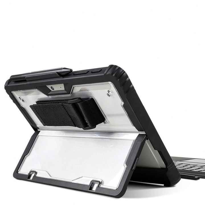 Transparent Tablet Cover for Microsoft Surface Pro 10 9 8 7 6 5 Go 4 3 2 With Hand Grip Strap Shoulder Protective Pbk191 Laudtec