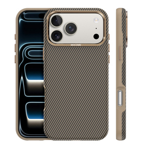 Funda Magnética de Lujo con Textura de Fibra de Carbono para Teléfono, con Botones Metálicos Independientes, Bisel Elevado para la Lente de la Cámara, Cubierta Antigolpes - Product Image 5
