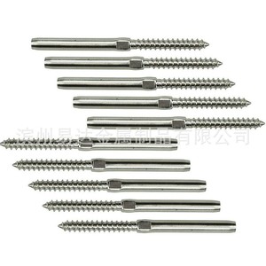 Conector de acero inoxidable Eda para madera, 10 mm, 18 pulgadas, kit de barandilla de cable de acero para exteriores - Product Image 3