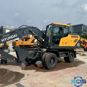 Оригинальный Hyundai HW150 колесный экскаватор Second Hyundai 60 150 210 б/у колесный экскаватор Землеройная техника колесный погрузчик - Product Image 2