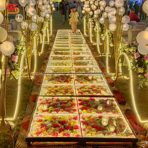 ไฟ LED ประดับแผงดอกไม้แบบประกบสำหรับงานแต่งงานงานอีเว้นท์งานแต่งงานแบบเรียบ - Product Image 1