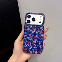 Nouvelle coque de téléphone à motif floral pour iPhone 18 Pro Max 17 16 Pro 15 Pro 13, double IMD, antichoc, élégante et protectrice