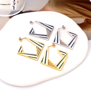 Pendientes de Diseñador de Moda de la Mejor Calidad, Joyería de Acero Inoxidable, Pendientes de Acero para Mujer, Chapados en Oro de 18K, Pendientes Geométricos - Product Image 6