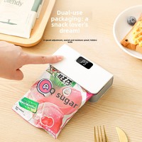 Mini scelleuse double usage pour sacs à collation, gadget portable anti-humidité pour la conservation des aliments, réglages multi-vitesses, modèle 007