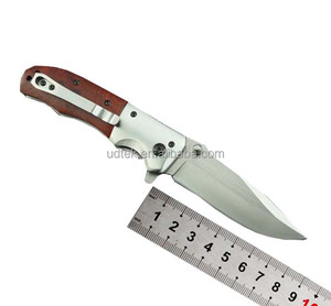 عينات منتجات بالجملة مخصصة مجانية شعار مخصص ألمانيا المملكة المتحدة جيب تخييم سكين قابل للطي مصنوع يدويًا بمقبض خشبي - Product Image 4