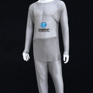 Gilet <span class=keywords><strong>à</strong></span> manches longues en maille métallique résistante aux coupures en acier inoxydable 316L pour boucher et industrie de la viande - Product Image 2