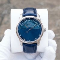 Reloj Mecánico Automático Retrogrado con Logotipo Personalizado OEM, Caja Completamente Pulida, Bisel Escalonado, Esfera de Acero Inoxidable