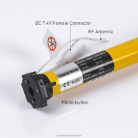 Moteur de store enrouleur rechargeable à batterie au lithium de 25mm AM25 1.2/30-ES-E Moteur tubulaire pour stores motorisés intelligents