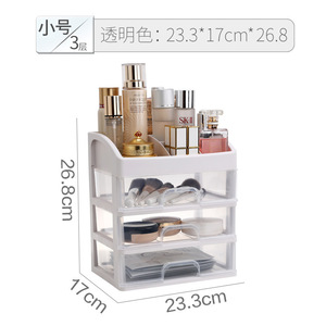 กล่องเก็บเครื่องสำอางตั้งโต๊ะ 3 ชั้น วัสดุพลาสติกใส ป้องกันฝุ่น - Product Image 5