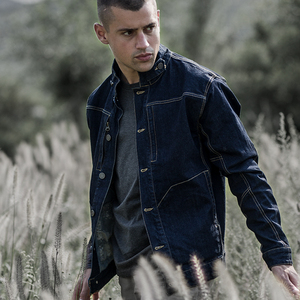 S.archon Instructor Tactical Multi-pocket Trend Slim <strong>Jacket</strong> Special Force Commuter Loose <strong>Men's</strong> <strong>Thin</strong> Denim <strong>Jacket</strong> - Product Image 4