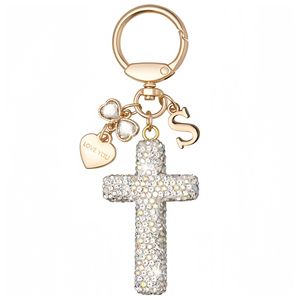 Llavero con Letra Inicial del Alfabeto, Cristal Brillante y Diamantes de Imitación, Colgante para Bolsos, Joyería, Regalos de Bautizo, Recuerdo Cristiano - Product Image 6