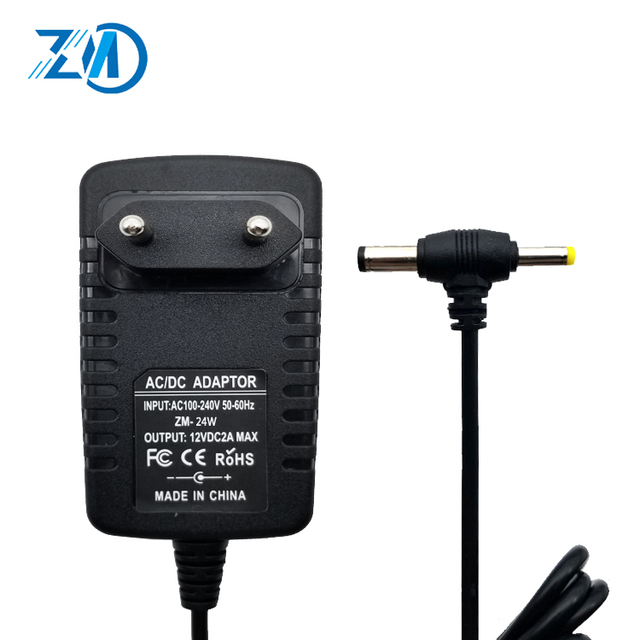 Universal  Ac Adapter Power Supply Black Wall Charger  24w 2 a 12v Power Laptop Adapter
