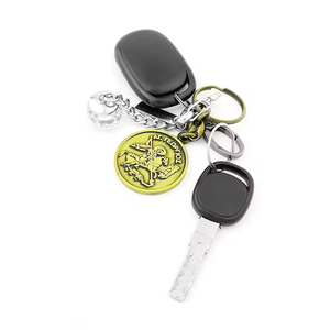 Porte-clés Orthodoxe à Finition Antique Vierge <span class=keywords><strong>Marie</strong></span> & Saint George Bijoux Dévotionnels Catholiques - Product Image 5