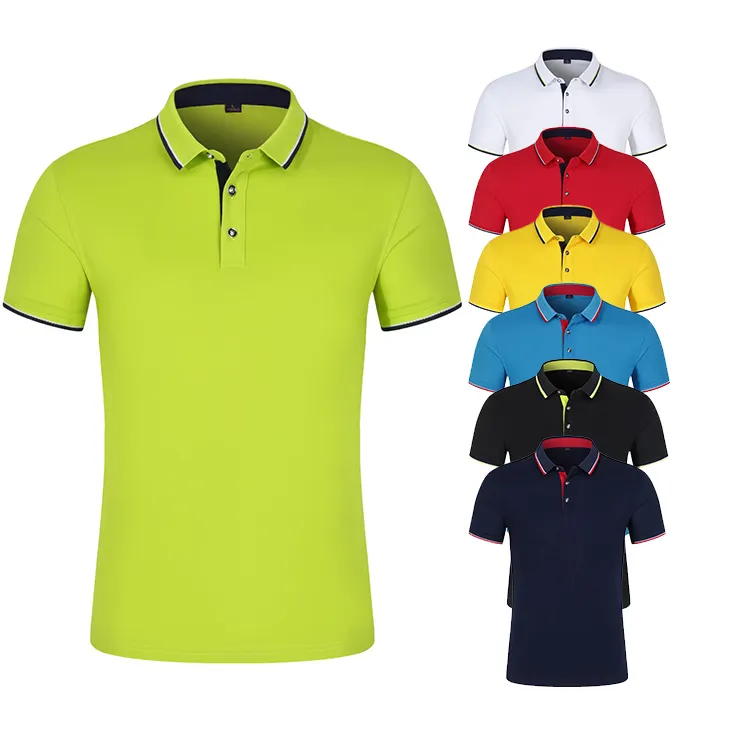 Turndown Collar Plain Cotton Spandex Short Sleeve Embroidered Polos De Hombre Sublimation Men Sports Polo Shirts