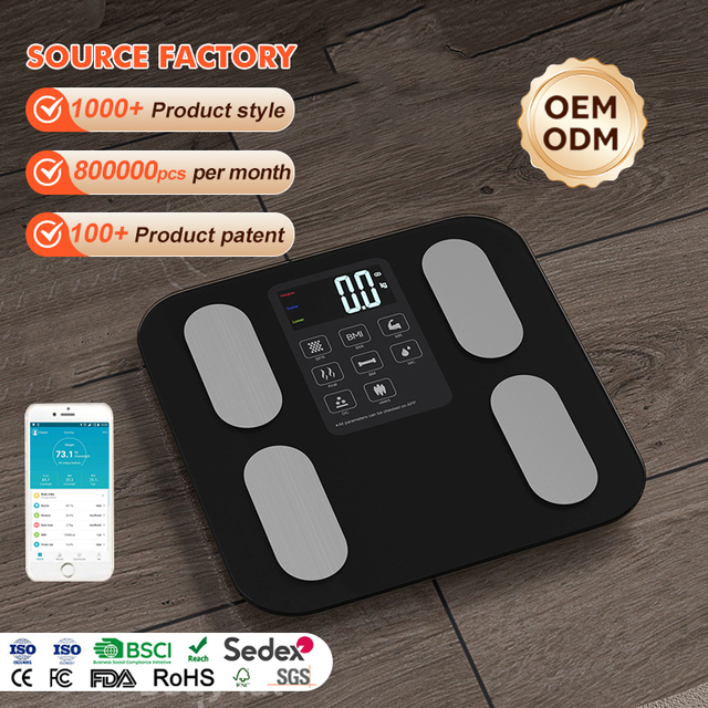 Portable Professional Smart BIA Technology Digital Weight Body Fat and Muscle Scale Bathroom Scale With Body Composition