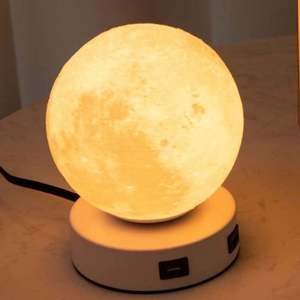Lámpara de Carga USB Creativa, Decoración de Dormitorio Infantil, Lámpara de Luna 3D, Lámpara de Noche de Escritorio - Product Image 1