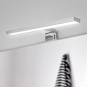 Tecnoplastiche 300 mm lucido cromato LED specchietto da bagno Virgo IP44 retroilluminato specchio 5149111 EMUCA per uso decorativo - Product Image 3