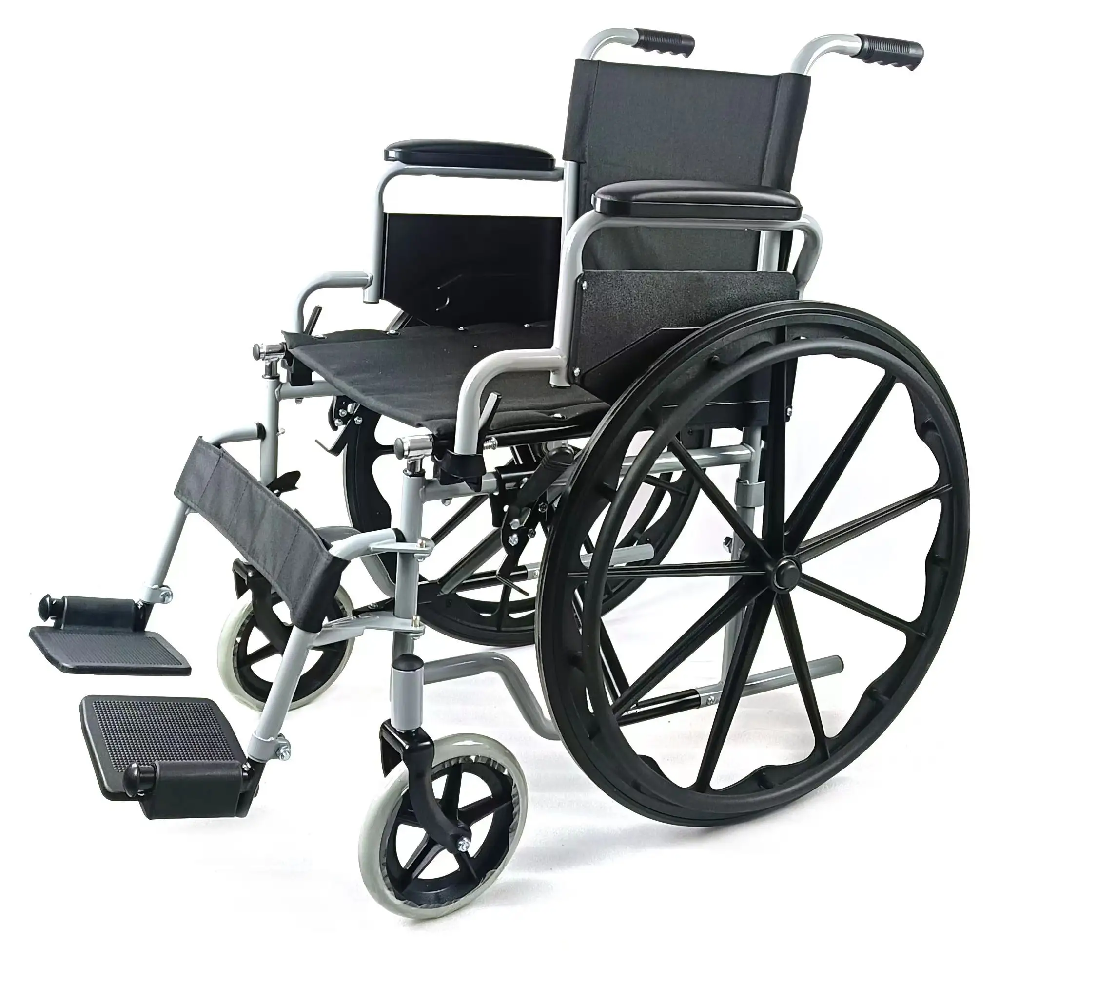 JS009 معدات طبية لعلاج التأهيل كرسي يدوي قابل للطي وخفيف الوزن