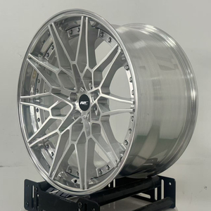 Jantes Roc Custom 2 pièces 826M 5x112 forgées pour voitures de course, lèvres polies, finition argent brossé, 20 pouces, pour <span class=keywords><strong>BMW</strong></span> G80 G81 M3 - Product Image 3