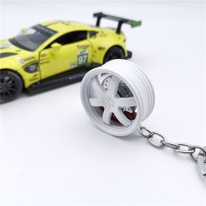 Car Wheel Hub Keychain <b>Key</b> <b>Ring</b> with Brake Discs Car Tire Wheel Keychain Auto Car KeyChain Keyring - Product Image 3