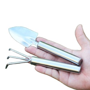 Truelle de jardin en acier inoxydable, manche ergonomique en forme de cuillère pour la plantation de pots de fleurs et le creusement du sol - Product Image 2