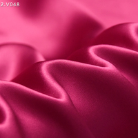 Envío rápido rojo rosa Málaga marroquí crudo 100% Pure Mulberry Stain seda satén tela cheongsam vestido Material Brasil