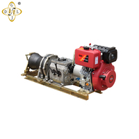 Treuil à moteur diesel de 12 000 lb ou treuil forestier de 5 000 kg pour le tirage de câbles avec tambour et corde de 50 m