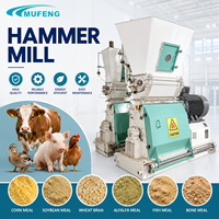Broyeur de maïs commercial Mufeng 3-8 T/H, machine à broyer les aliments pour animaux