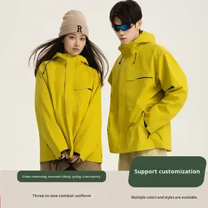 Nouvelle veste de randonnée d'hiver unisexe imperméable coupe-vent trois-en-un avec doublure en graphène, polaire amovible et épaisse - Product Image 2