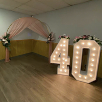 Chiffres géants lumineux LED blanc chaud en gros avec ampoules pour la décoration d'événements et de fêtes d'anniversaire