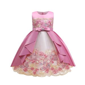 Nuevo Diseño, Vestido de Fiesta para Niñas, Venta al por Mayor, Vestidos de Satén para Niñas, Vestidos de Flores para Bodas - Product Image 6