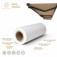 Rollos de Lona de Alta Calidad, Tejido de Punto por Urdimbre 30*32, Acrílico B1 Blanco, Tejido Liso, Anti-UV, Ecológico, Recubierto de PVC, para la Industria