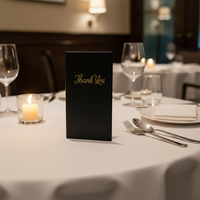 Porte-cahier de présentation pour restaurant, café, bar, en PVC/PU noir, avec logo doré, pour menu, facture, notes, bloc-notes