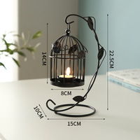 Bougeoir en fer forgé style Ins, romantique et féminin, décoration de chambre à coucher, décoration de lit, aromathérapie, petite veilleuse, maison