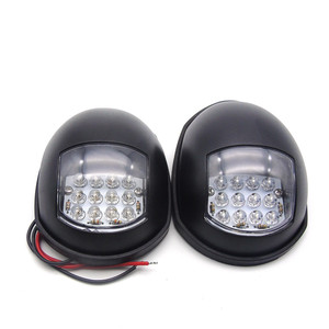 Luces LED de navegación a prueba de agua, luz <span class=keywords><strong>marina</strong></span> de 12V, <span class=keywords><strong>puerto</strong></span> de cubierta negra, estribor, verde y rojo - Product Image 1