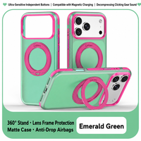 Étui de téléphone magnétique mat N52 ultra-résistant pour iPhone 18 Pro Max, 17, 16, 15, 14, 13 Pro Max – Coque hybride givrée antichoc en TPU et PC – OEM