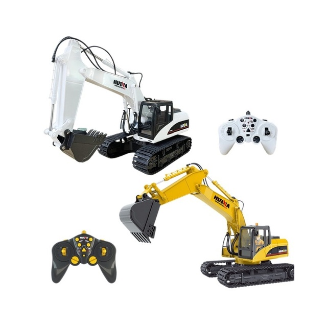 Hot Selling Huina 1535-1 2.4Ghz 1/14 3in1 RC Construction Set Multi-Channel 15-Engine Excavator Truck Drill Metal Charger