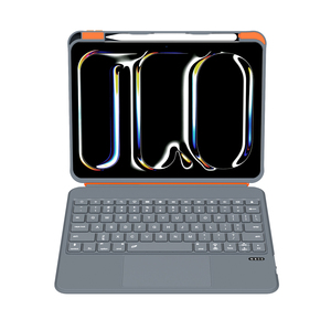 เคสคีย์บอร์ดแบบหมุนได้ 360 องศา สำหรับ iPad Air 4 10.9 รุ่นที่ 4 ปี <span class=keywords><strong>2021</strong></span> พร้อมแทร็คแพด คีย์บอร์ดเรืองแสง และช่องเก็บปากกา - Product Image 3