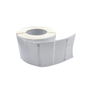 100*100 mét (4 "* 4") 9640 RFID Trắng nhãn dán nhãn hậu cần Quản Lý Kho Hàng UHF RFID <span class=keywords><strong>Tag</strong></span> - Product Image 1