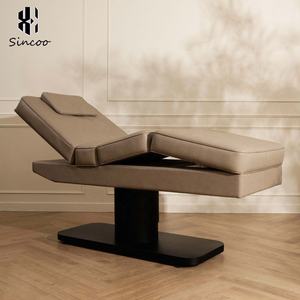 Wholesale Low Price New Beauty Salon Electric Facial Massage Luxury <b>Adjustable</b> Height Electric Brown Massage Facial Bed - Product Image 3