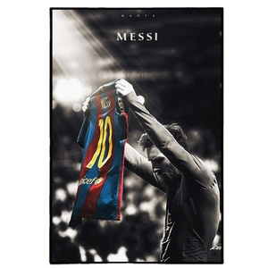 2025 nuevo AY fútbol deporte estrella Lionel <span class=keywords><strong>Messi</strong></span> Retro póster impresiones jugador de fútbol lienzo pintura pared arte imagen Cuadros hogar - Product Image 2