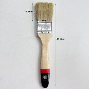 Pennello a coda nera manico in legno pennelli piatti in setola naturale pennello professionale da parete per la decorazione domestica - Product Image 3