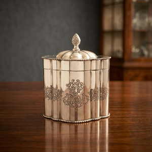 Conteneur en laiton plaqué argent - Product Image 1