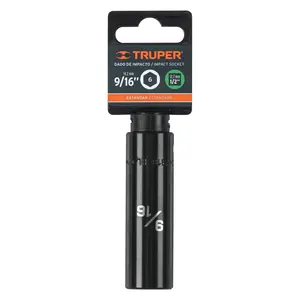 Clé à douille à chocs longue BOX 6 9/16'', 6 points, entraînement 1/2'', TRUPER - Product Image 4
