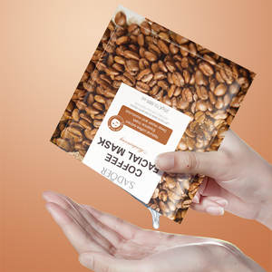 ODM OEM-mascarilla facial con extracto de café orgánico SADOER personalizado, mascarilla facial blanqueadora para el cuidado de la cara, hidratante profunda, antioxidación - Product Image 6