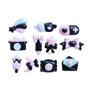 Mini Accessori in Resina Neri e Rosa a Tema <span class=keywords><strong>Fata</strong></span> Fai da Te, per Capsule di Matite, Fiocchi, Gioielli, Colla Crema, Decorazioni per Custodie Telefono, Fermagli per Capelli e Manicure - Product Image 6