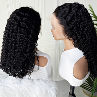 Perruque Lace Front en Cheveux Humains Vierges Birmans Bouclés Naturels, Couleur Naturelle, Boucles Serrées Douces pour une Texture Complète