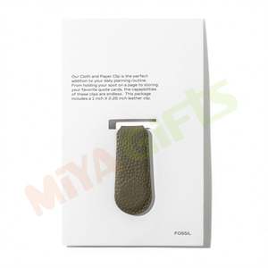 Aangepaste folie logo Pebble Lichi lederen bladwijzer magnetische boekenclip paginamarkering planner papier Oli clip notitieboek accessoire - Product Image 4